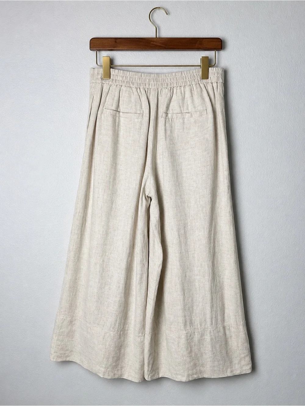 NWT Banana Republic Linen Blend WideLeg Cropped Pants S Quiet Luxury CoastalChic